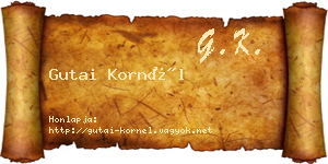 Gutai Kornél névjegykártya